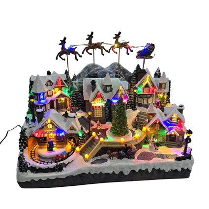 VILAS - ALDEIAS- CASINHAS DE NATAL COM MOVIMENTOS E ILUMINAÇÃO