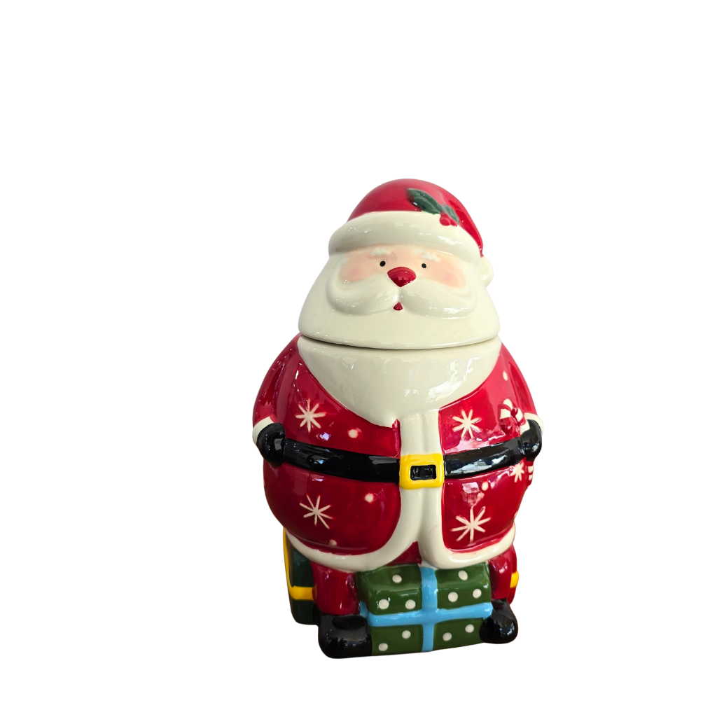 POTE - BOMBONIER - PAPAI NOEL - CERÂMICA COM TAMPA